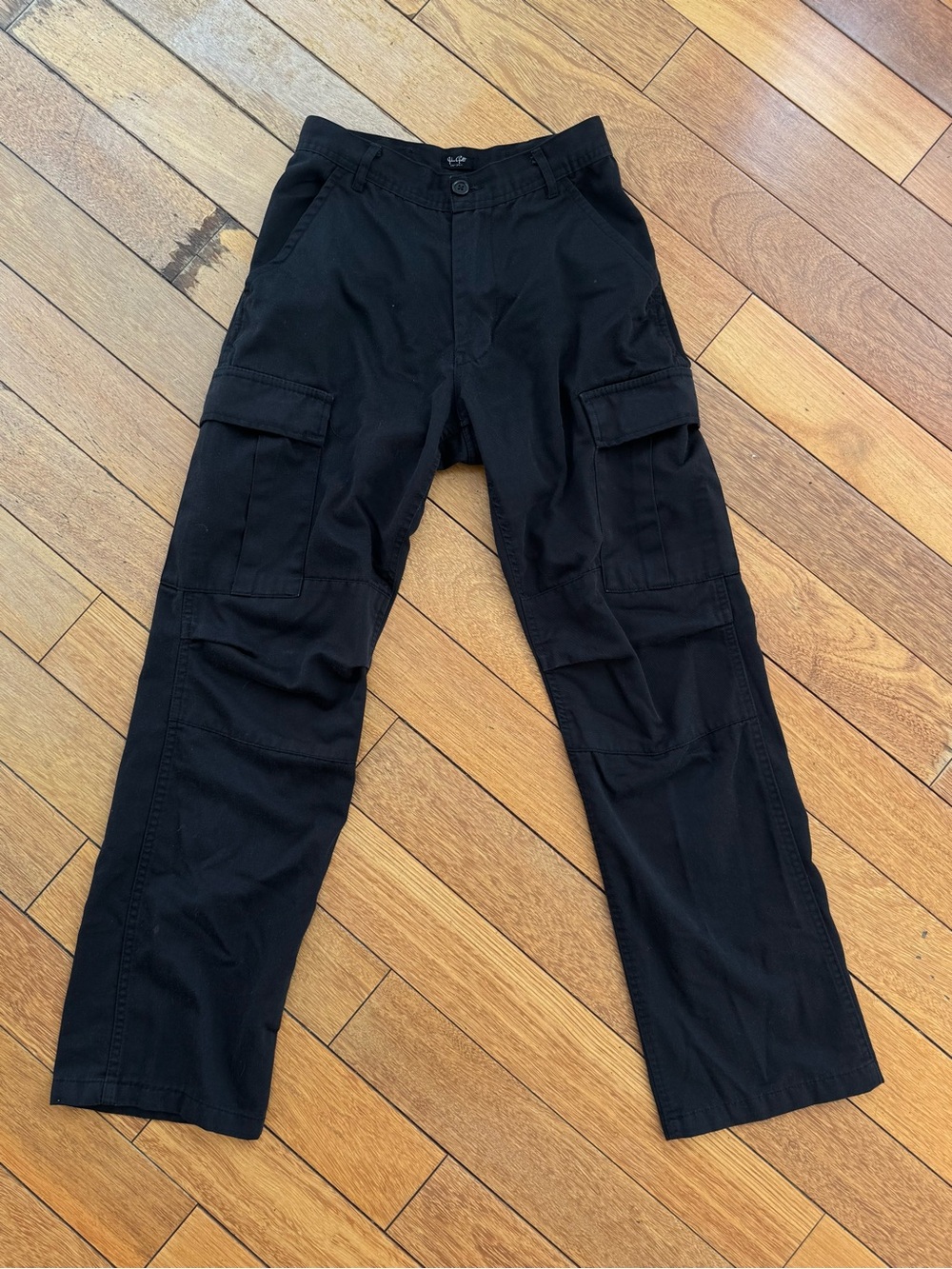 Brandy Melville Black Wide-Leg Cargo Pants